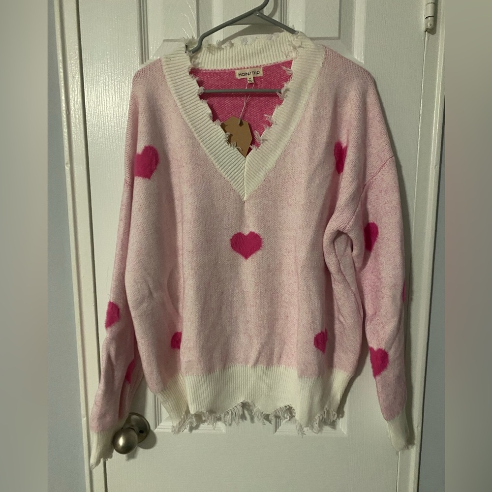 NTW Sweater with hearts  size Medium